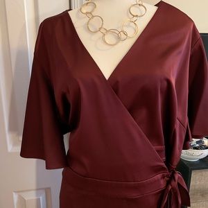 Soprano Dresses - Cabernet colored wrap dress Soprano Dresses - Cabernet colored wrap dress